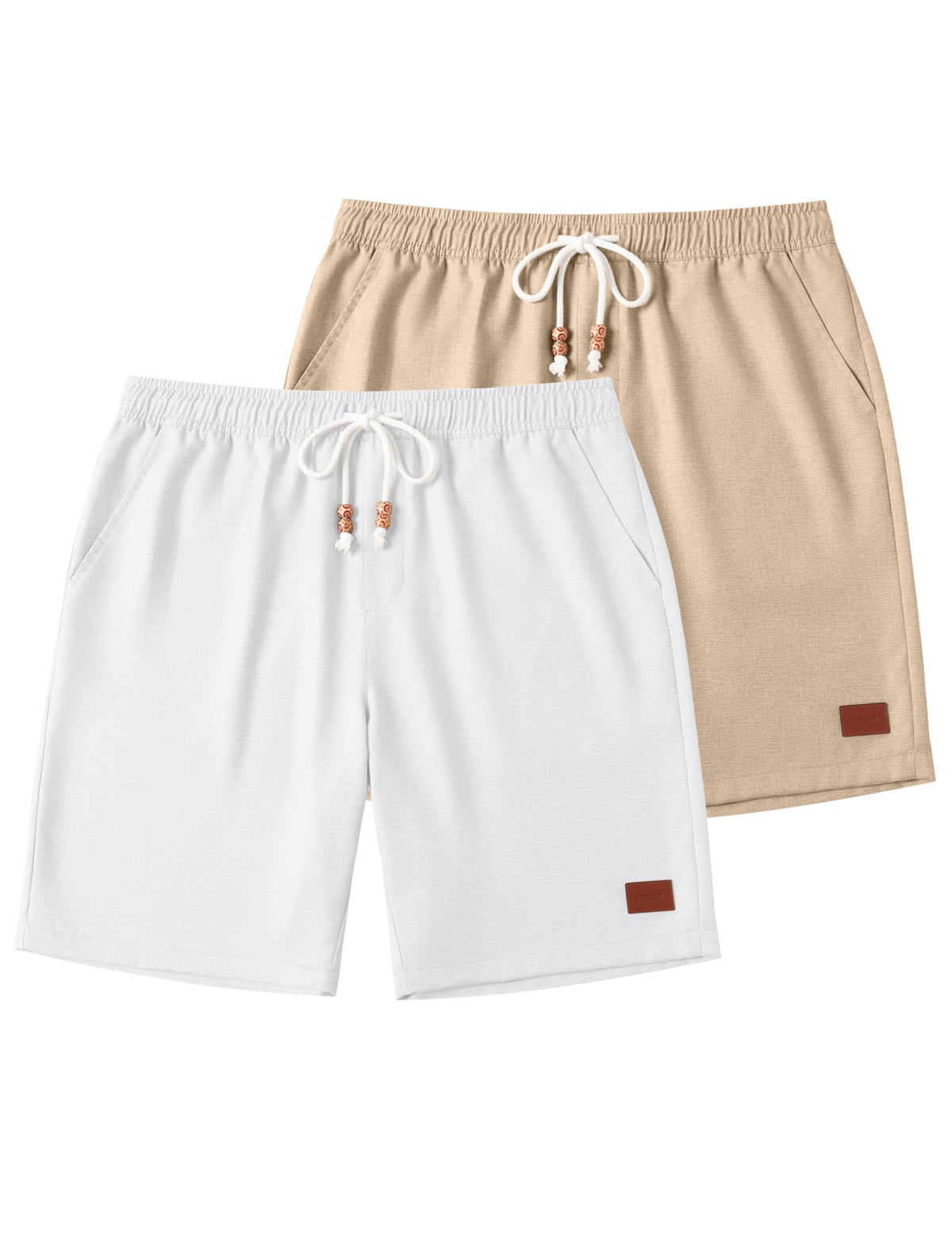 COOFANDY Mens Summer Beach Shorts Casual Vacation Shorts Drawstring Shorts