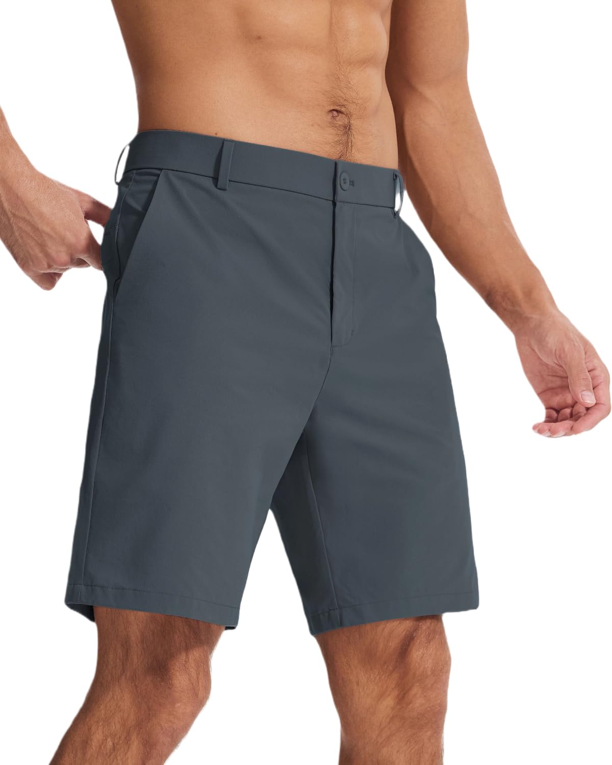 SNOWTEN Men's Classic Fit 7/9/11 Inch Golf Shorts Basic Lightweight Stretch Hiking Casual Short with 2 Pockets and 1 Hidden