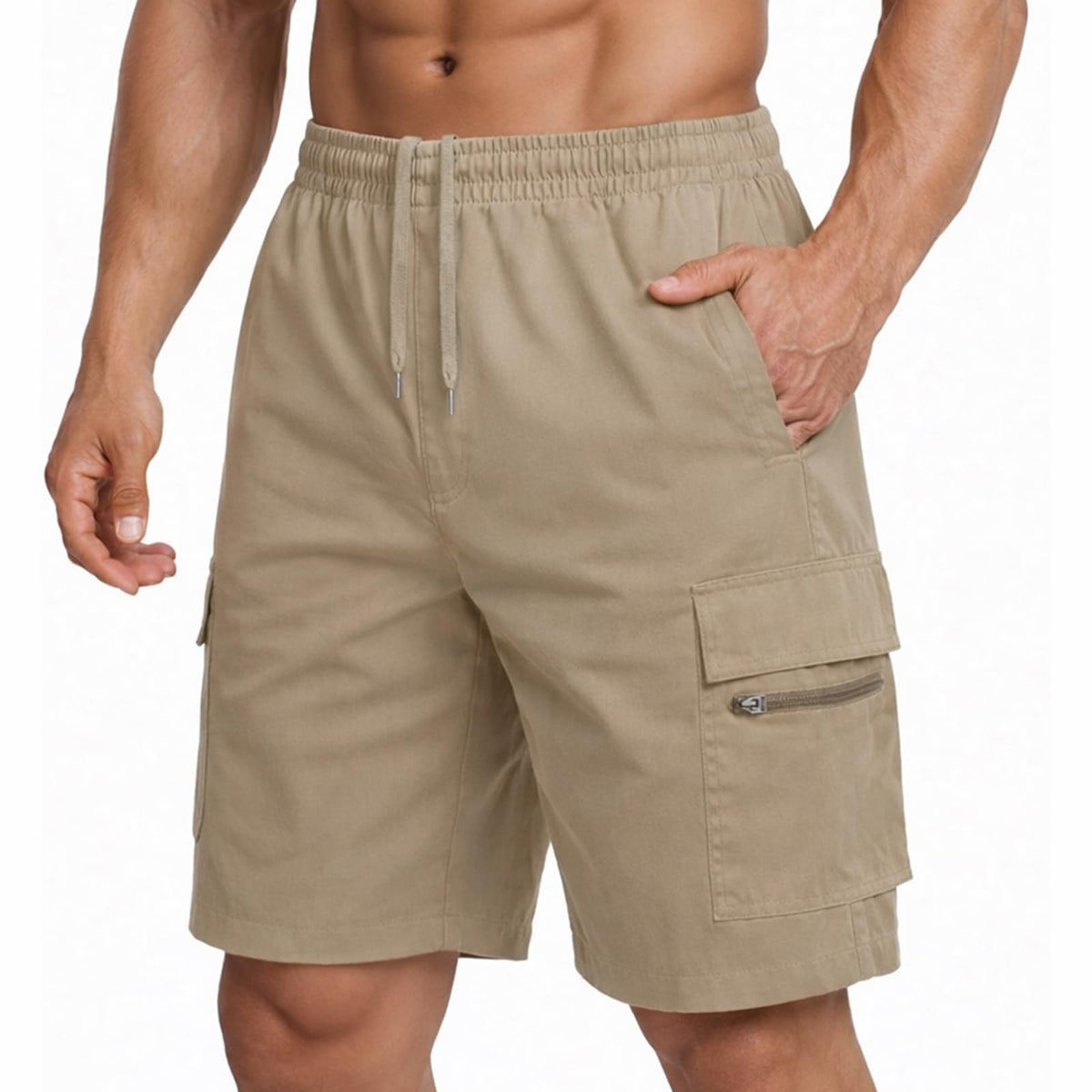 ANLUKE Men's Cargo Shorts Stretch Waist Quick Dry