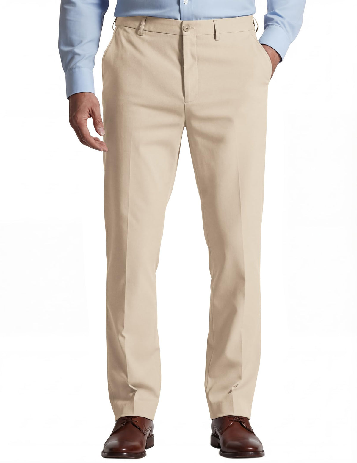 COOFANDY Mens Classic Dress Pants Expandable Waist Suit Pants Casual Slacks