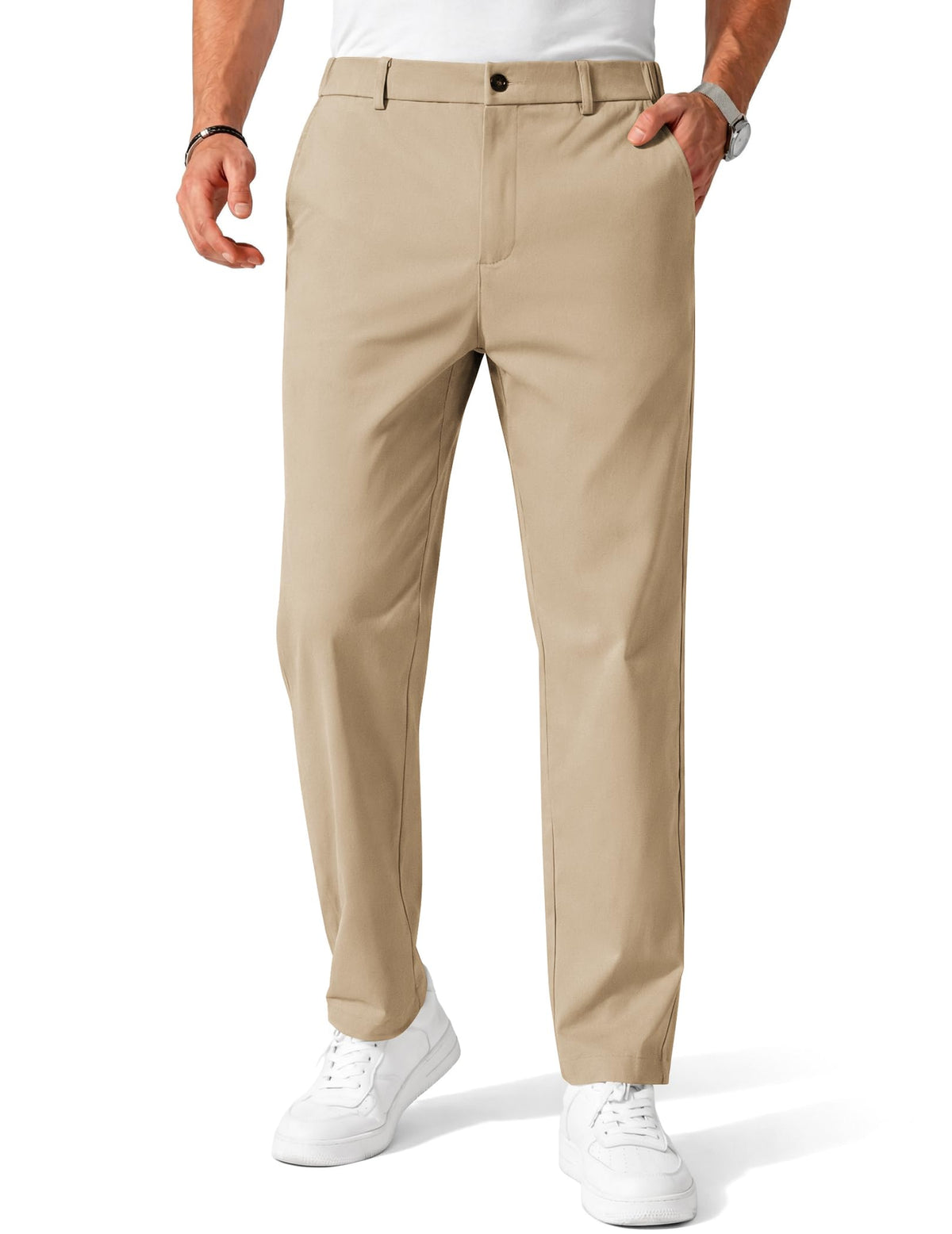 COOFANDY Mens Chino Pants Casual Business Dress Pants Stretch Golf Trousers with Pockets