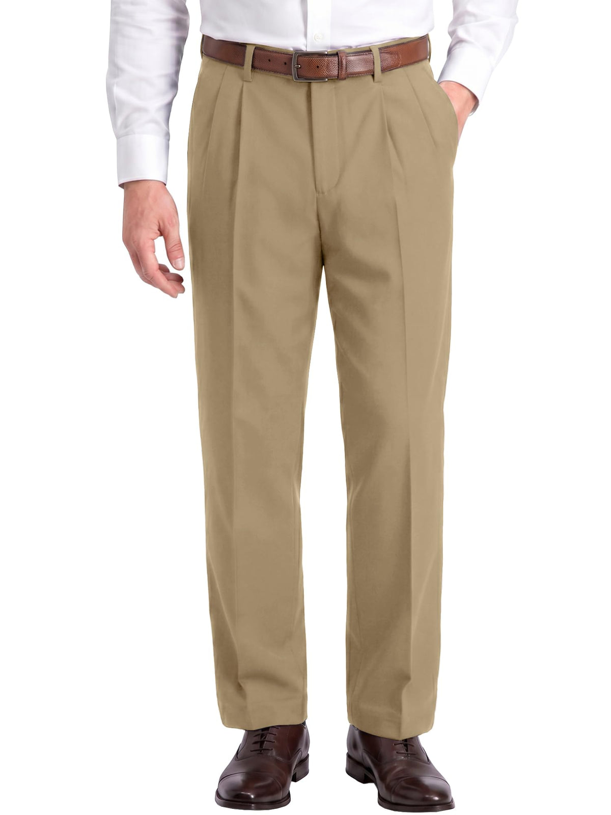 Comdecevis Men's Classic Fit Pleated Dress Pants
