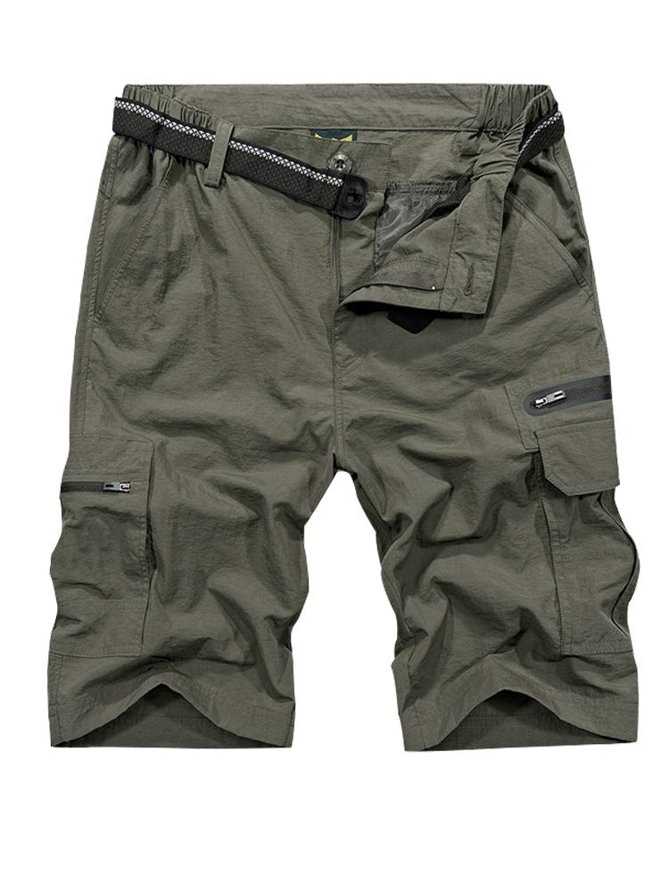 Jessie Kidden Mens Cargo Shorts Expandable Waist Quick Dry Hiking Shorts
