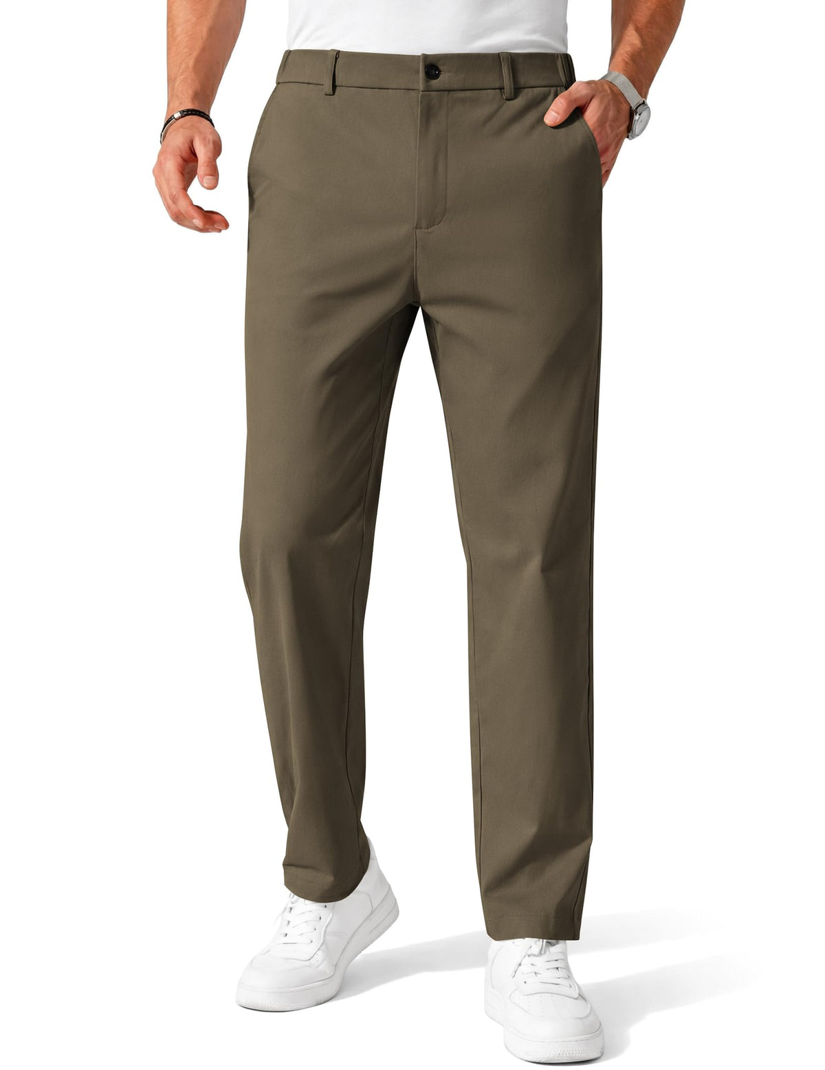 COOFANDY Mens Chino Pants Casual Business Dress Pants Stretch Golf Trousers with Pockets
