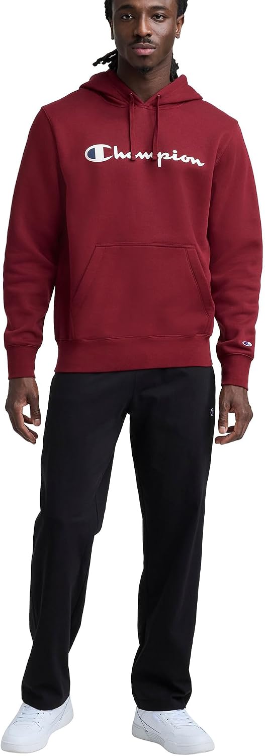 Champion Men's Open-Bottom Lounge Pants, Standard Fit, Lightweight, 100% Cotton, Available in Regular and Big & Tall
