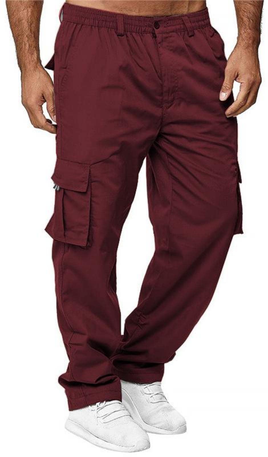 AIFARLD Men's Cargo Pants with Pockets Cotton Hiking Sweatpants Casual Athletic Jogger Sports Outdoor Trousers Relaxed Fit