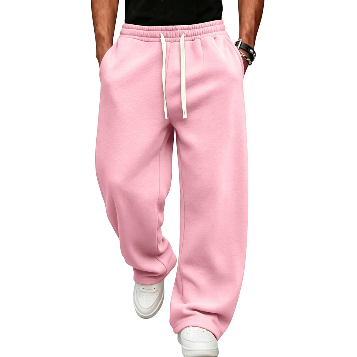Men's Baggy Sweatpants Loose Fit Cool Active Elastic Waist Trousers