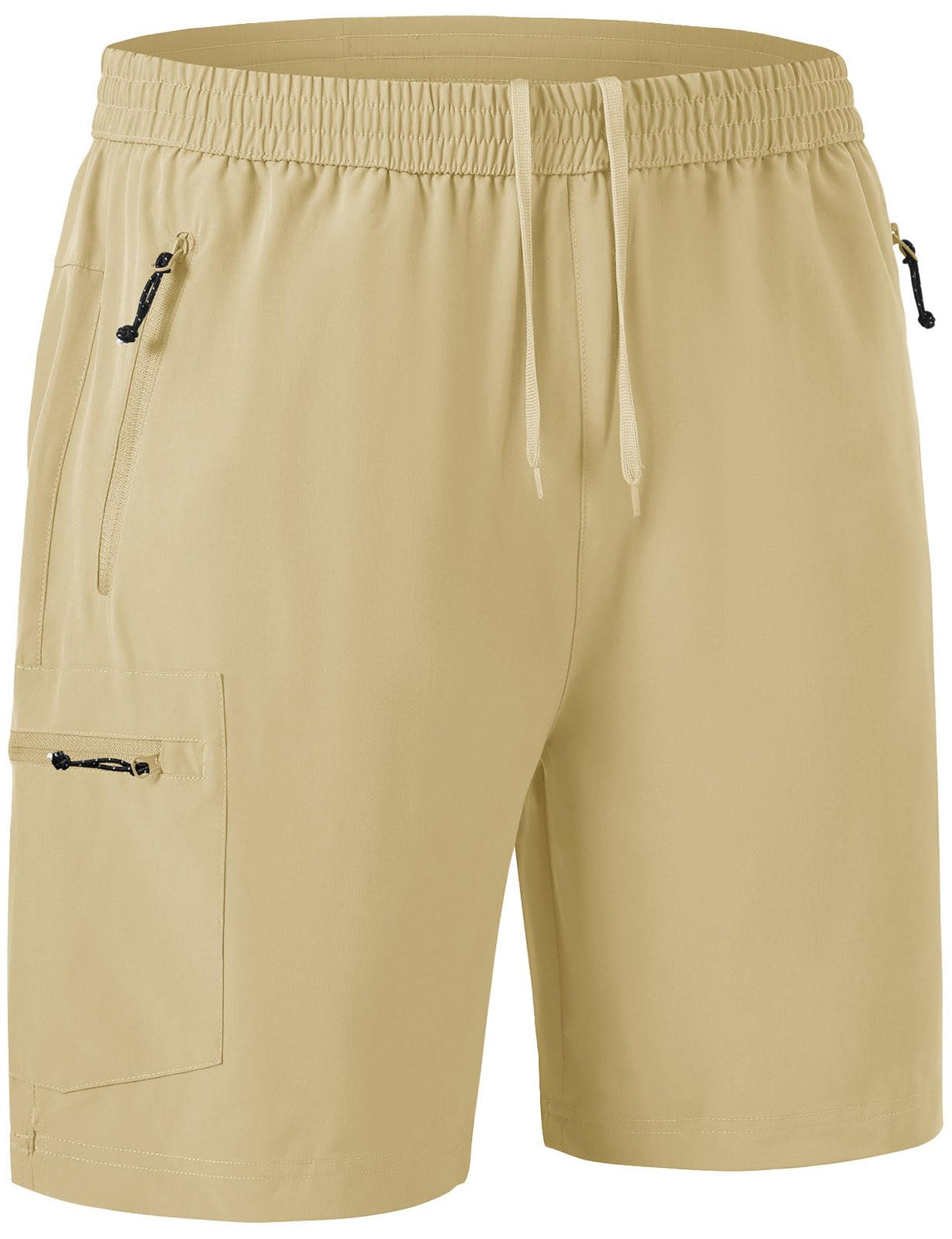 Rdruko Men's Quick Dry Hiking Shorts Lightweight Running Gym Outdoor Active Shorts with Zipper Pockets