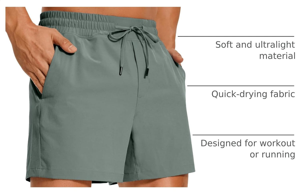 CRZ YOGA Linerless Workout Shorts 5''