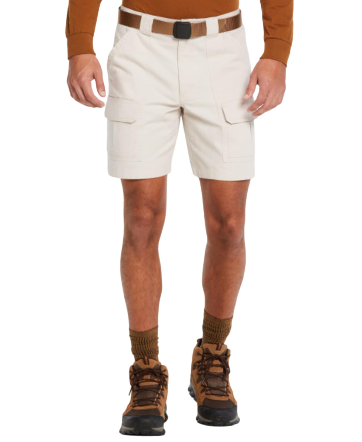 Savane Mens 8” Hiking Cotton Cargo Shorts with Tech Pocket (Available in Big & Tall)