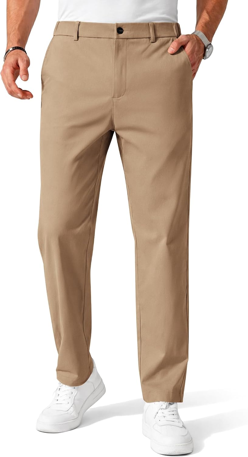 COOFANDY Mens Chino Pants Casual Business Dress Pants Stretch Golf Trousers with Pockets