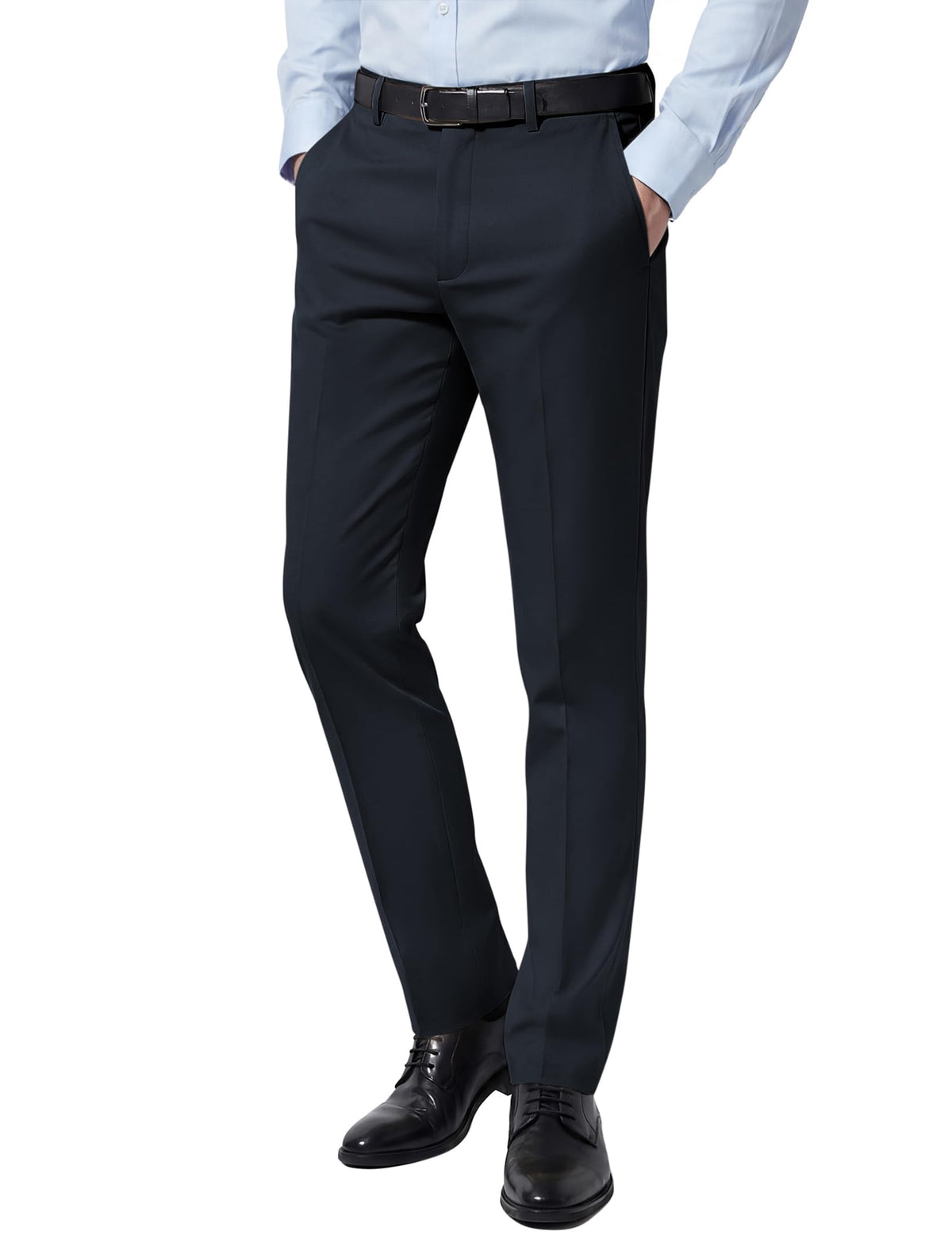 COOFANDY Men Dress Pants Slim Fit Suit Pants Expandable Waist Casual Slacks