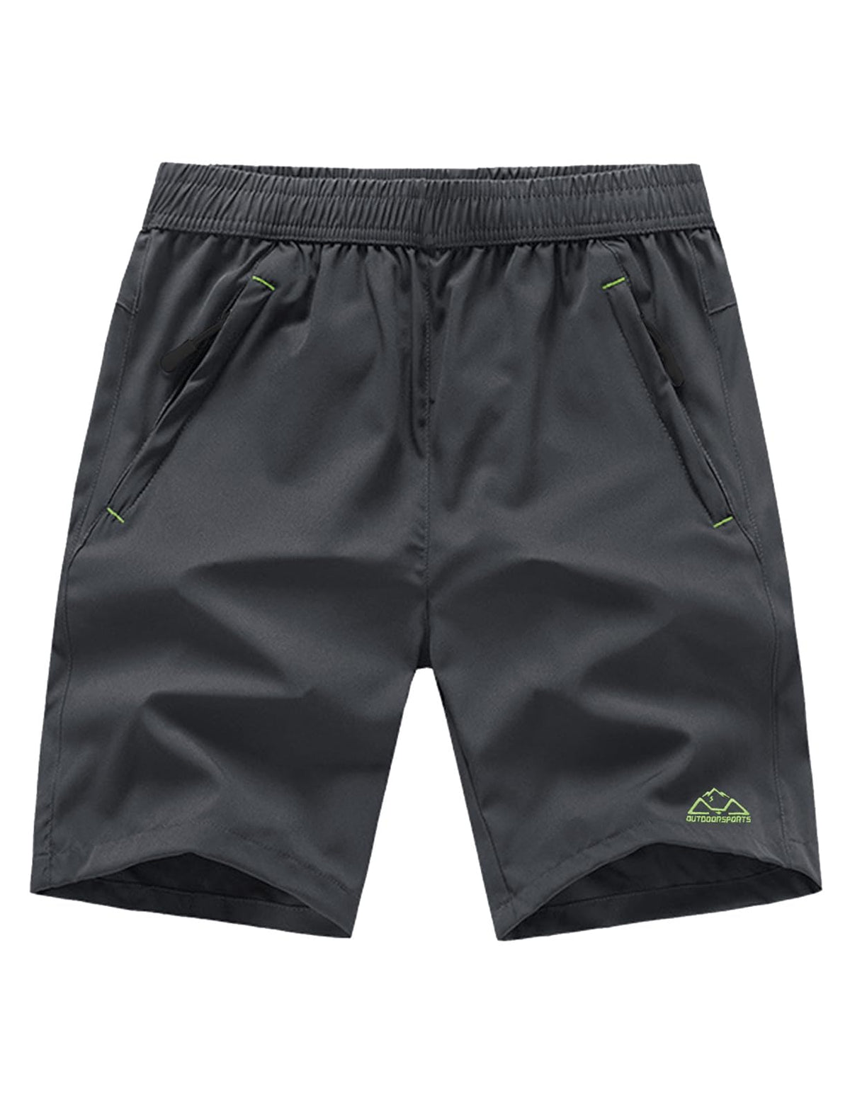 Rdruko Men's Quick Dry Hiking Shorts Lightweight Running Gym Outdoor Active Shorts with Zipper Pockets