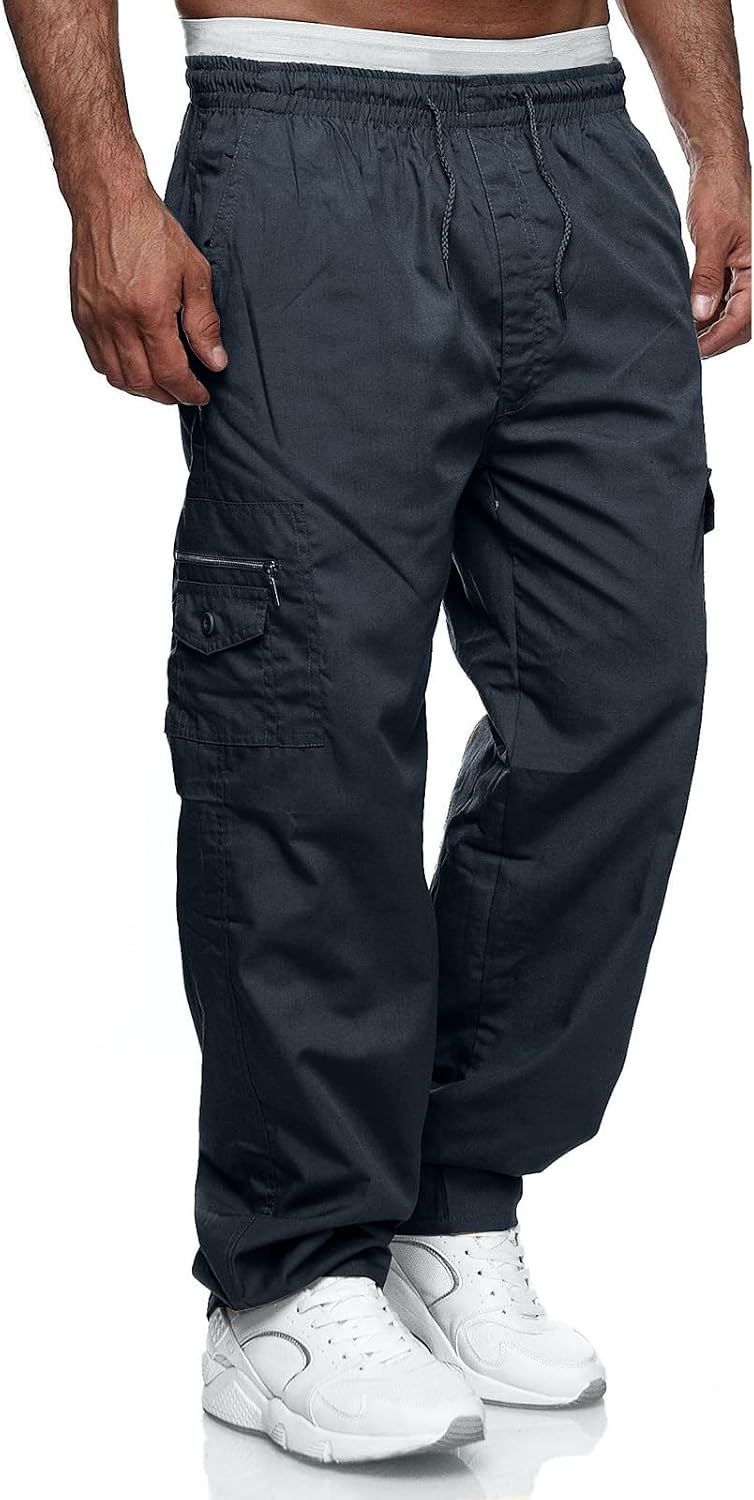 Rela Bota Men's Cargo Pants Jogger Sweatpants Drawstring Outdoor Trousers