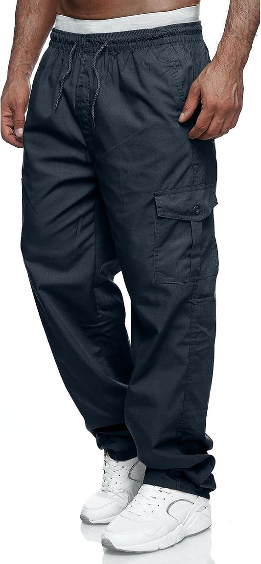 Rela Bota Men's Cargo Pants Jogger Sweatpants Drawstring Outdoor Trousers