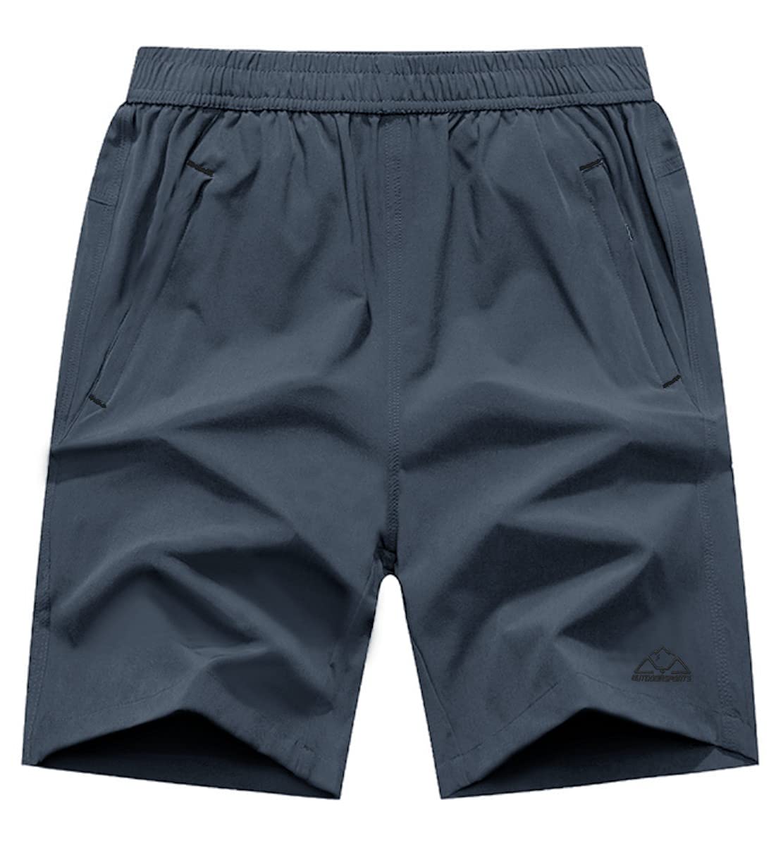 Rdruko Men's Quick Dry Hiking Shorts Lightweight Running Gym Outdoor Active Shorts with Zipper Pockets