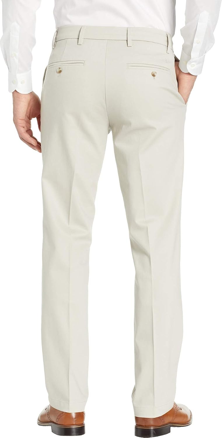 Dockers Mens Straight Fit Signature Lux Cotton Stretch Khaki Pant - Creased