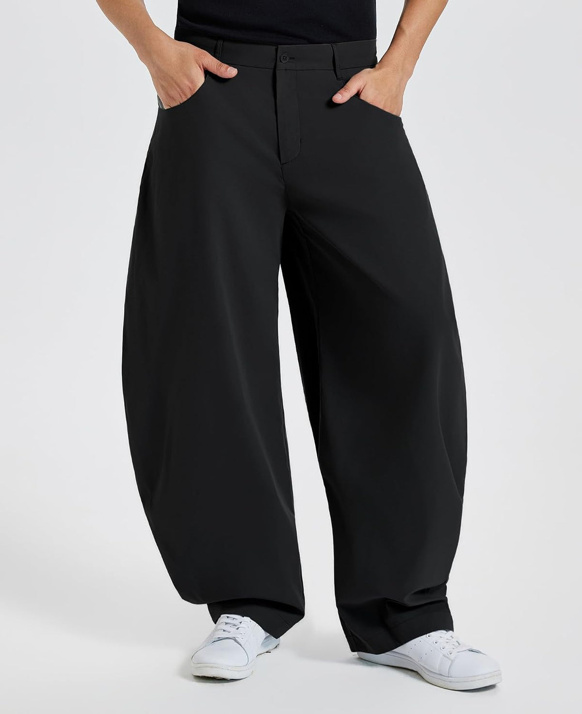 Susclude Mens Baggy Barrel Pants Wide Leg Comfy Lounge Streetwear Casual Elastic Waist Loose Y2k Lightweiht Trendy Trousers