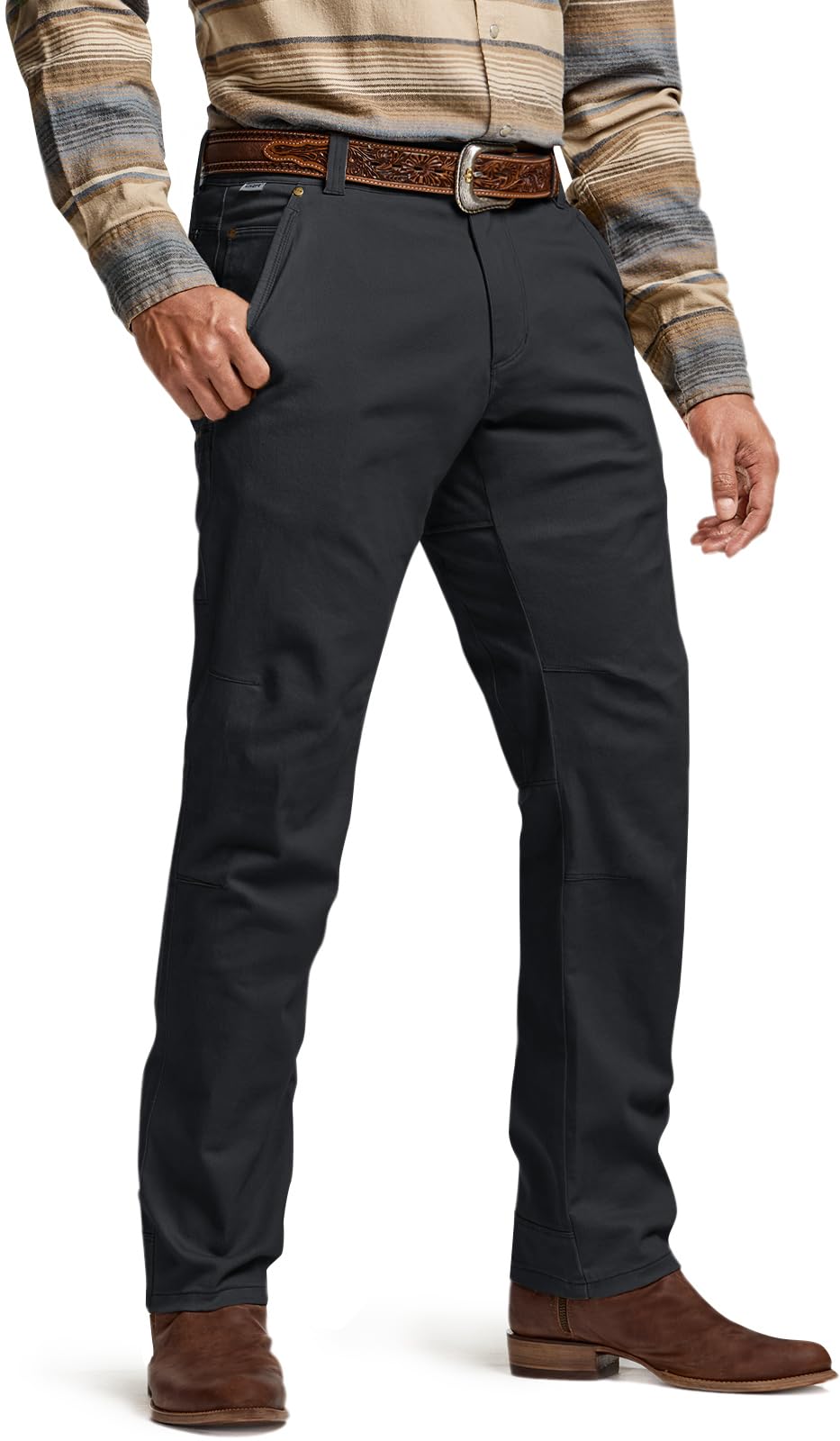 CQR Men's Motion Utility Casual Pants, Regular Fit Lightweight Work Pants, Water Resistant Outdoor Stretch Pants with Pockets