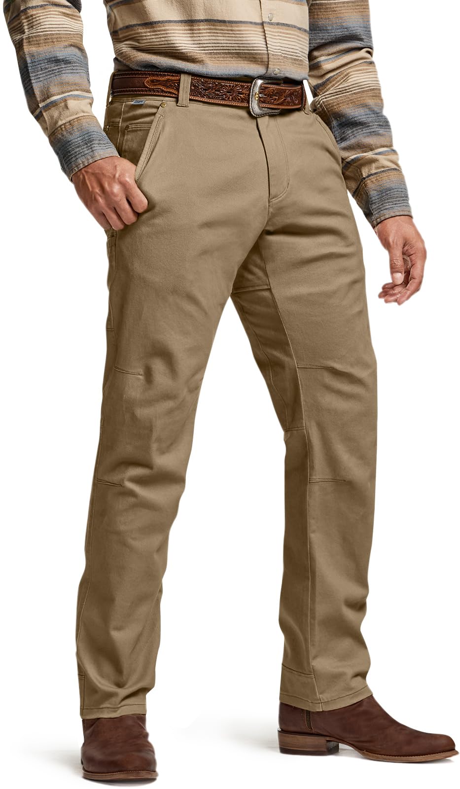 CQR Men's Motion Utility Casual Pants, Regular Fit Lightweight Work Pants, Water Resistant Outdoor Stretch Pants with Pockets