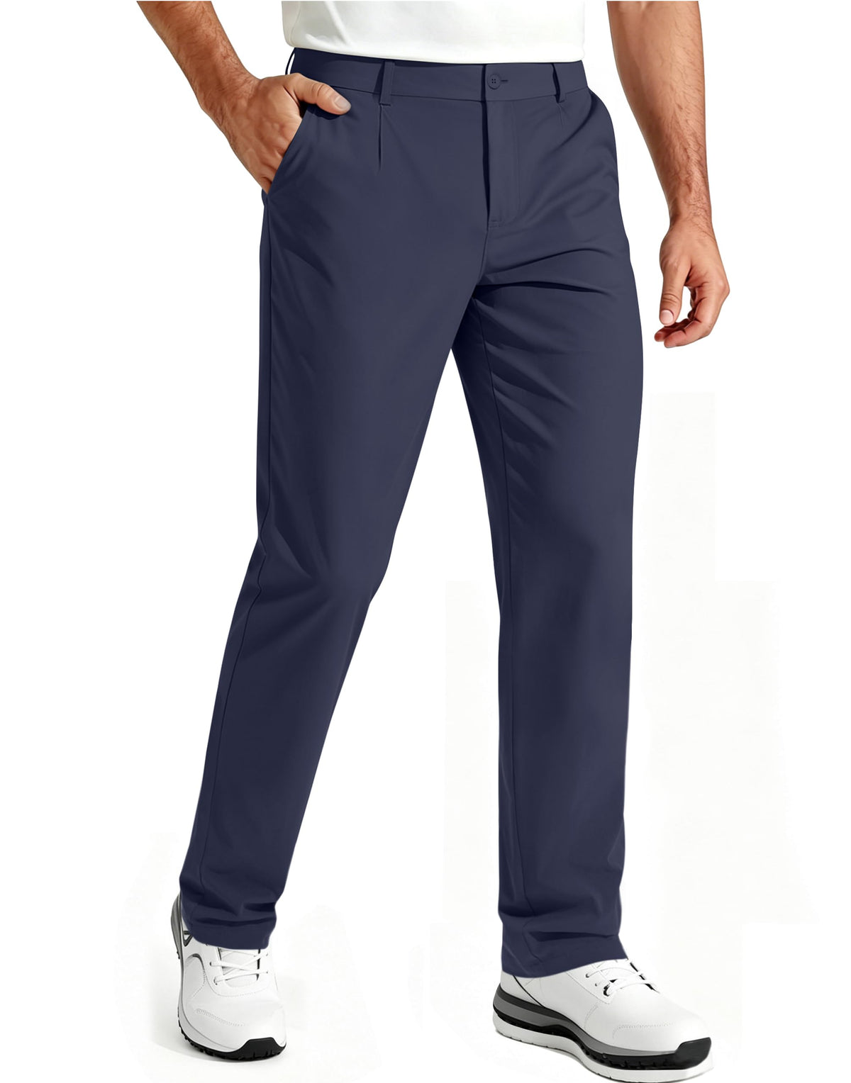 Mens Golf Pants Stretch Casual Dress Pant Elastic Drawstring Trousers
