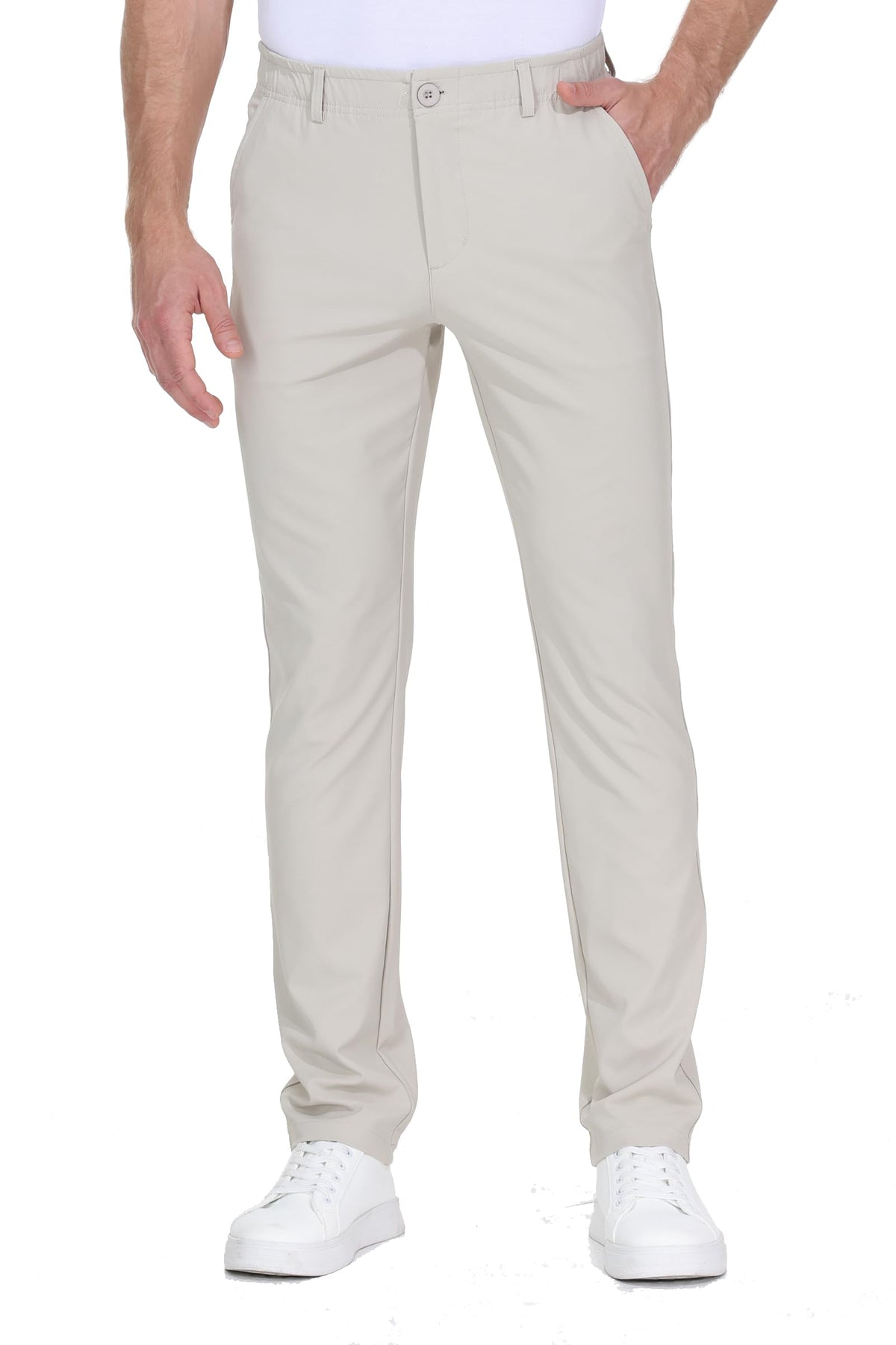 Mens Golf Pants Work Dress Pants 30"/32"/34" Lightweight Travel Trousers Stretch Business Casual Slacks with Pockets