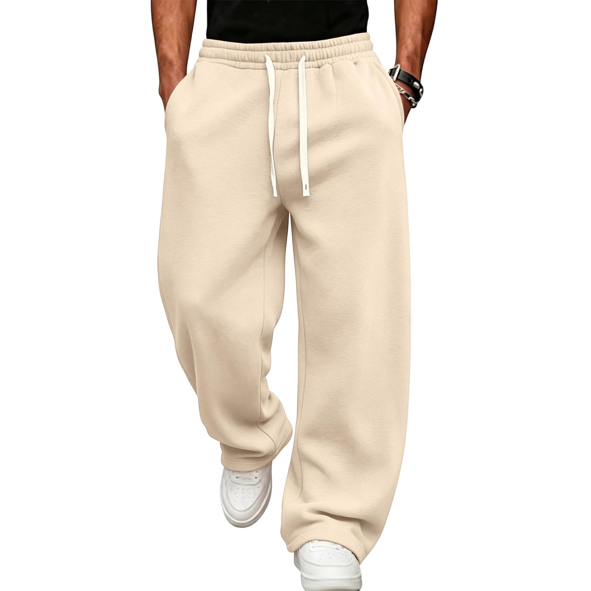 Men's Baggy Sweatpants Loose Fit Cool Active Elastic Waist Trousers