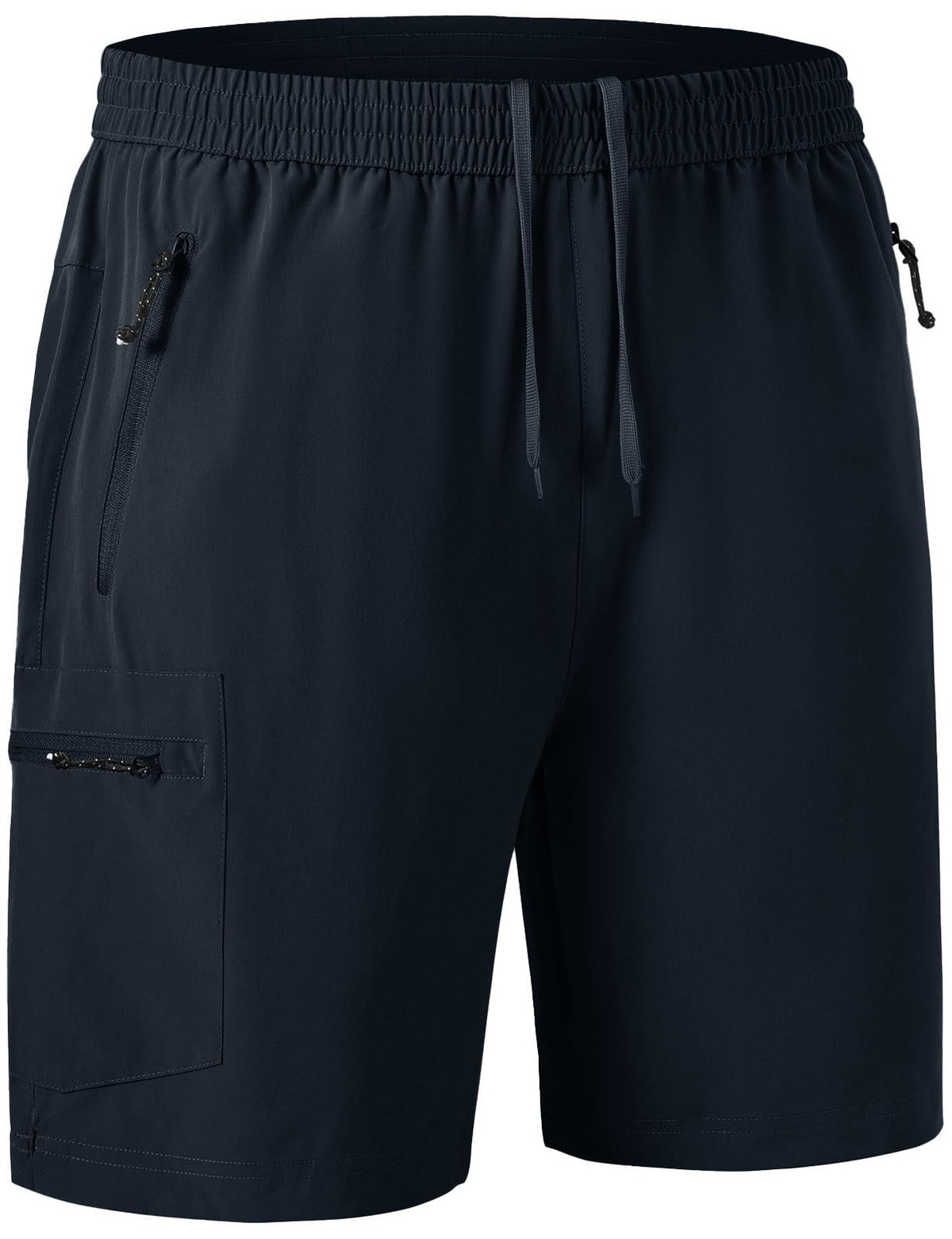 Rdruko Men's Quick Dry Hiking Shorts Lightweight Running Gym Outdoor Active Shorts with Zipper Pockets
