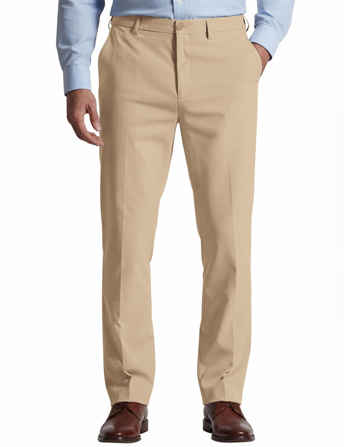 COOFANDY Mens Classic Dress Pants Expandable Waist Suit Pants Casual Slacks