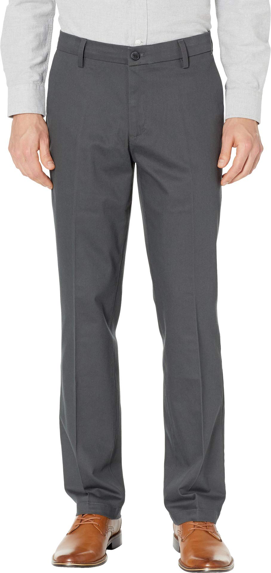 Dockers Mens Straight Fit Signature Lux Cotton Stretch Khaki Pant - Creased