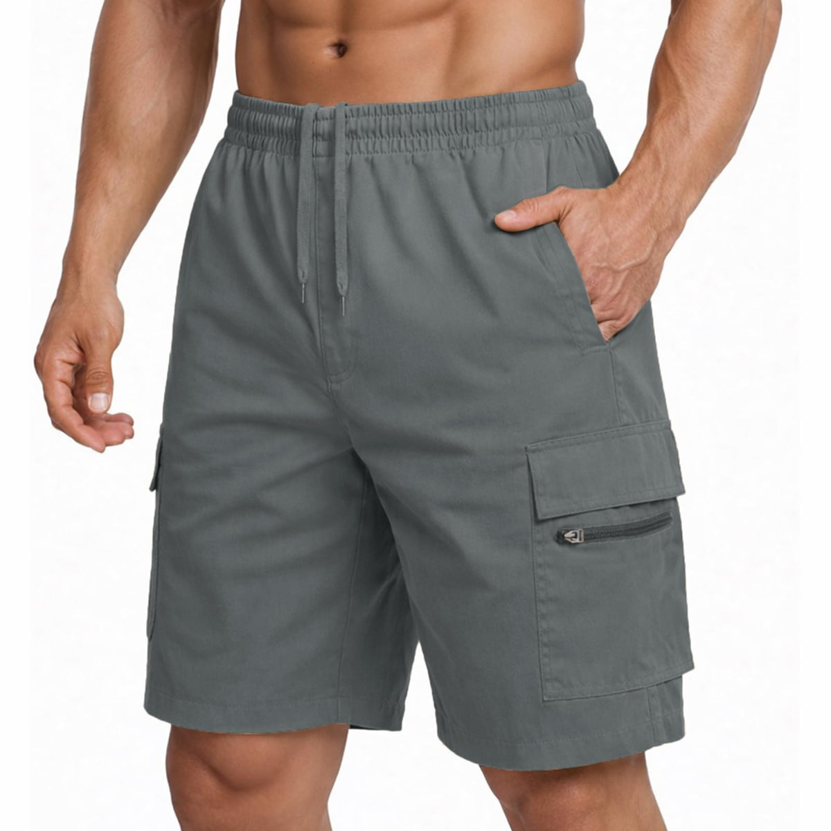 ANLUKE Men's Cargo Shorts Stretch Waist Quick Dry