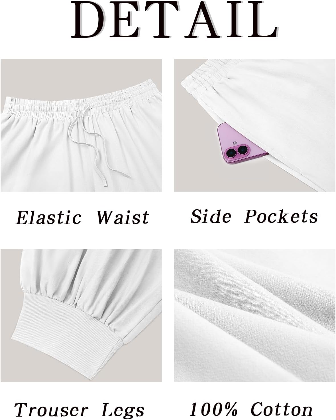 Runcati Mens Harem Pants Casual Baggy Trousers Cotton Boho Pants