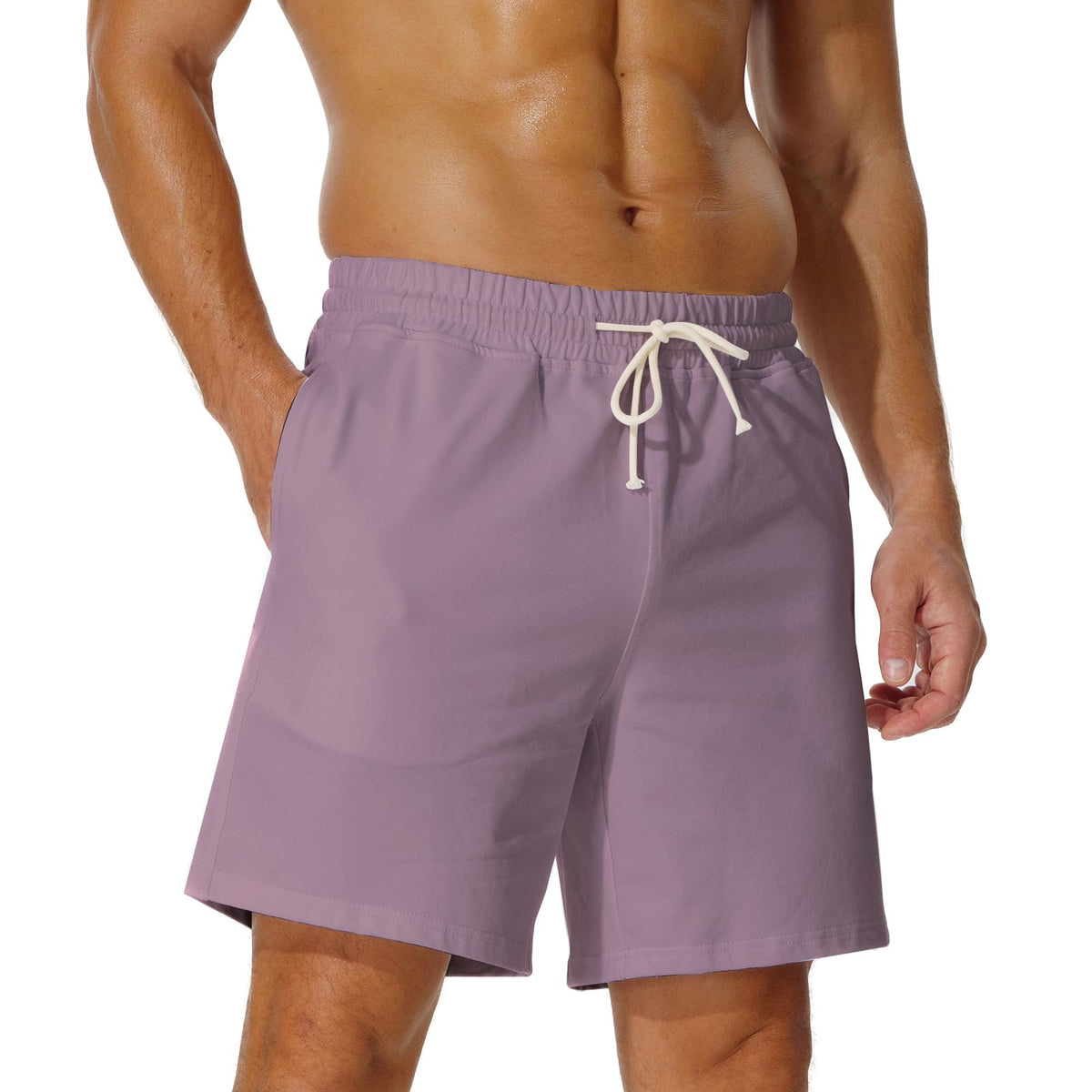 AIMPACT Men's Cotton Workout Shorts 5"/7" Sweat Athletic Gym with Pockets