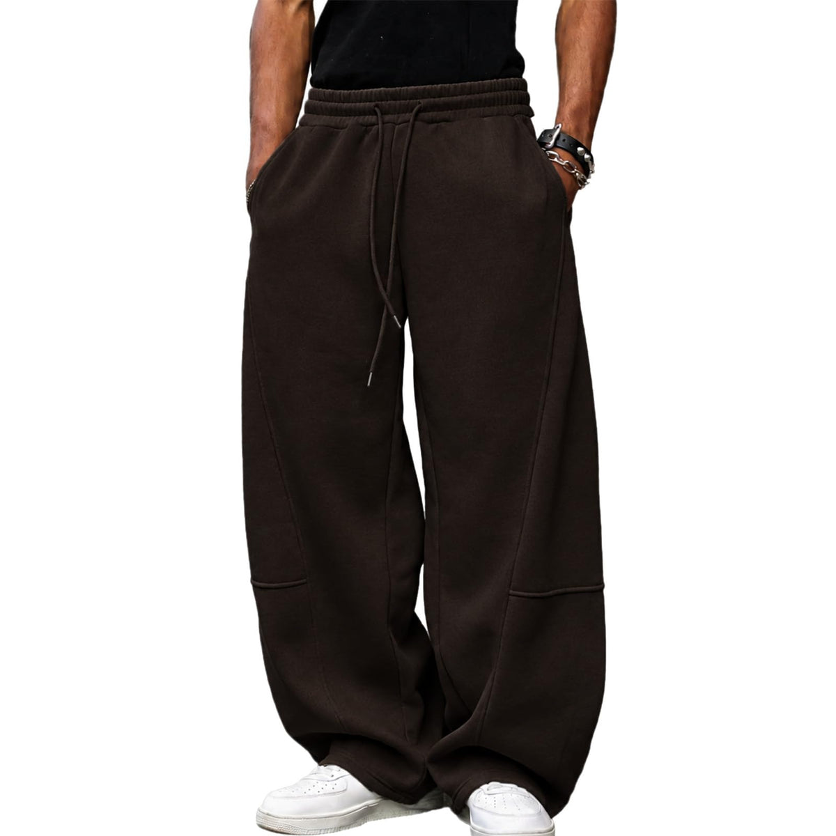 Mens Baggy Sweatpants Casual Wide Leg Pants