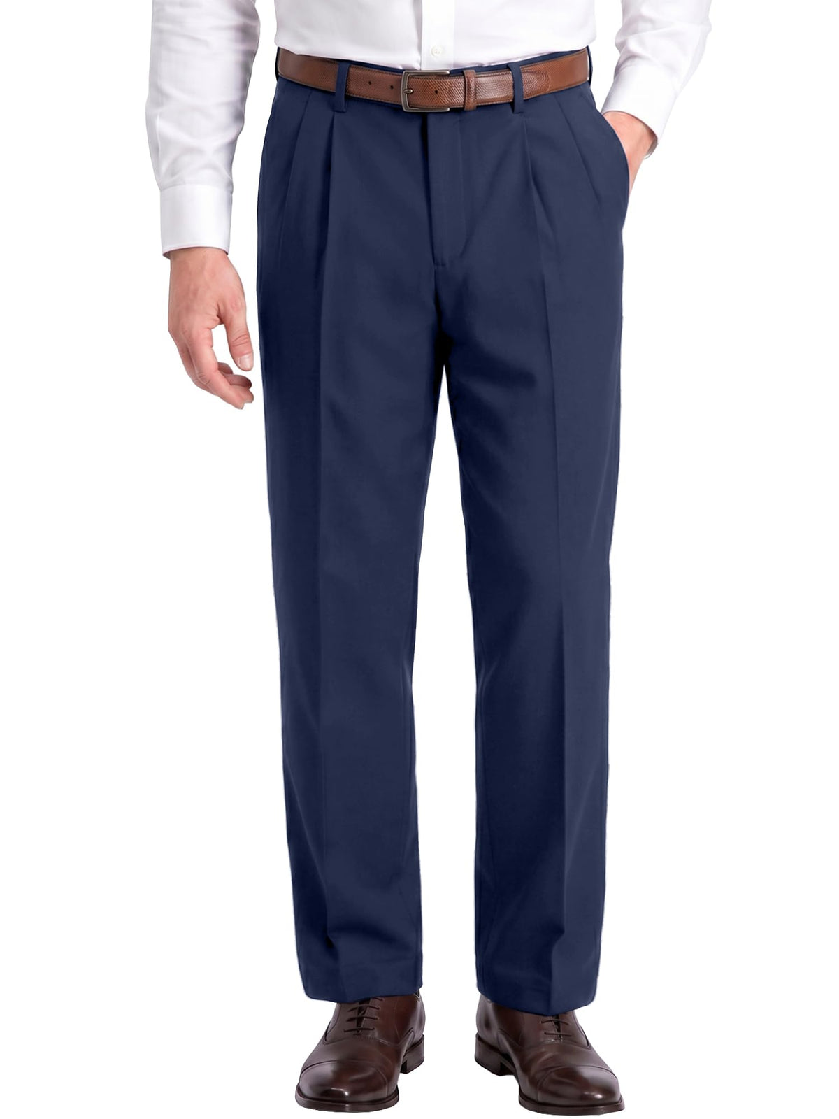 Comdecevis Men's Classic Fit Pleated Dress Pants