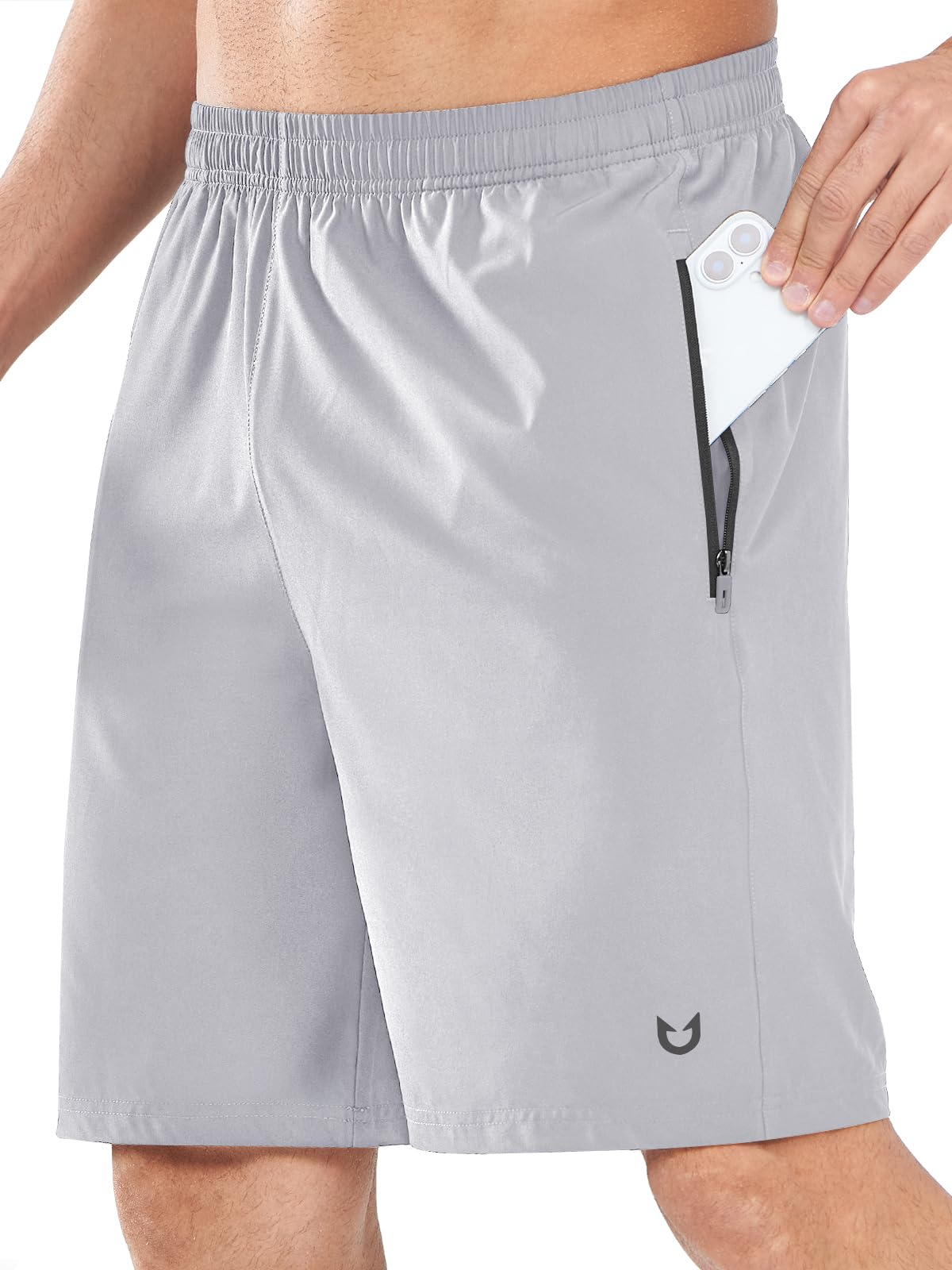NORTHYARD Men's Athletic Running Shorts Quick Dry Lightweight Zip Pockets