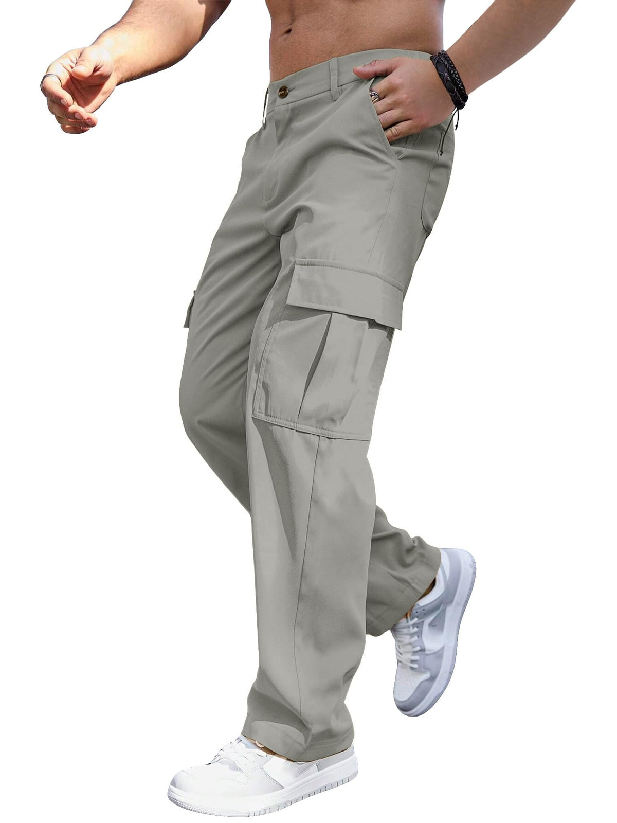 Comdecevis Men's Casual Cargo Pants Relaxed Fit Work Pants