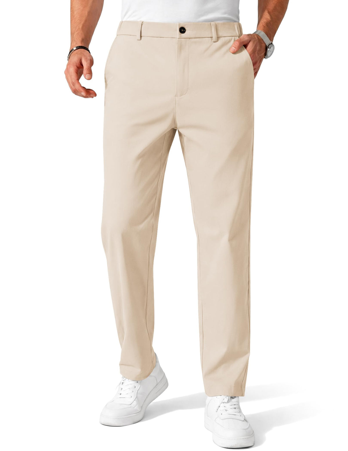 COOFANDY Mens Chino Pants Casual Business Dress Pants Stretch Golf Trousers with Pockets