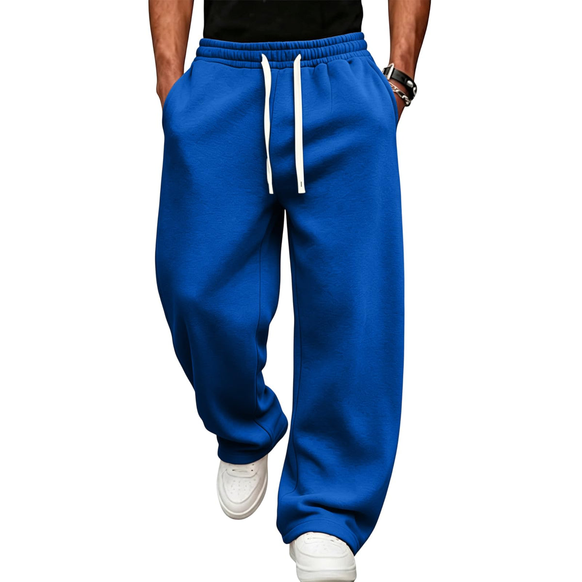 Men's Baggy Sweatpants Loose Fit Cool Active Elastic Waist Trousers