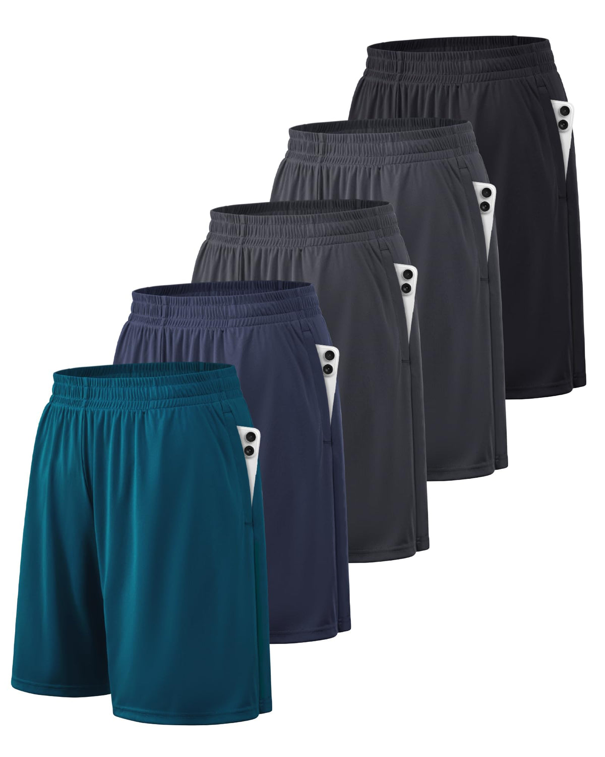 BALENNZ Mens Athletic Shorts with Pockets Quick Dry Workout Shorts Men