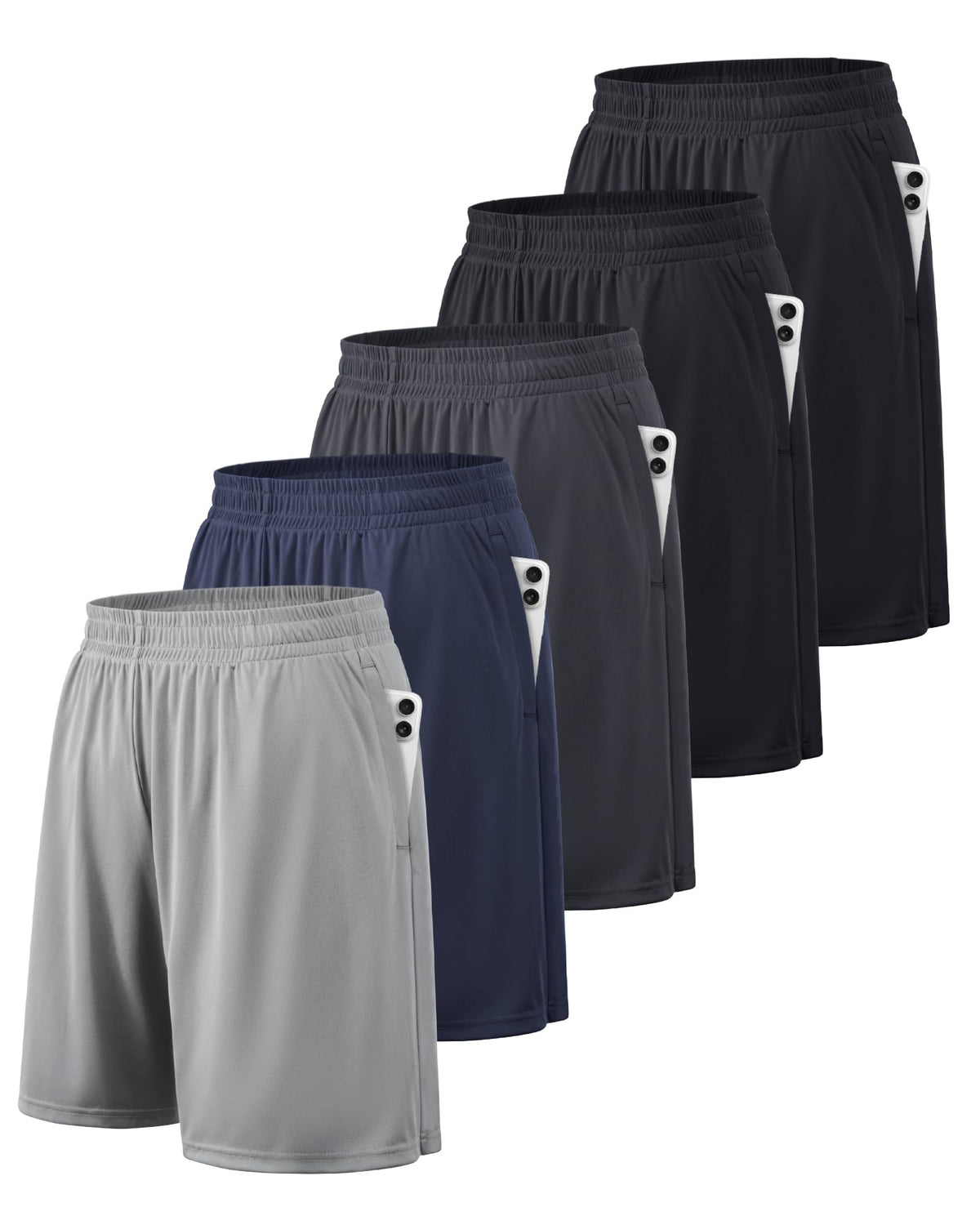 BALENNZ Mens Athletic Shorts with Pockets Quick Dry Workout Shorts Men