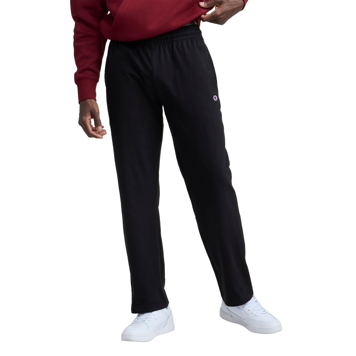 Champion Men's Open-Bottom Lounge Pants, Standard Fit, Lightweight, 100% Cotton, Available in Regular and Big & Tall