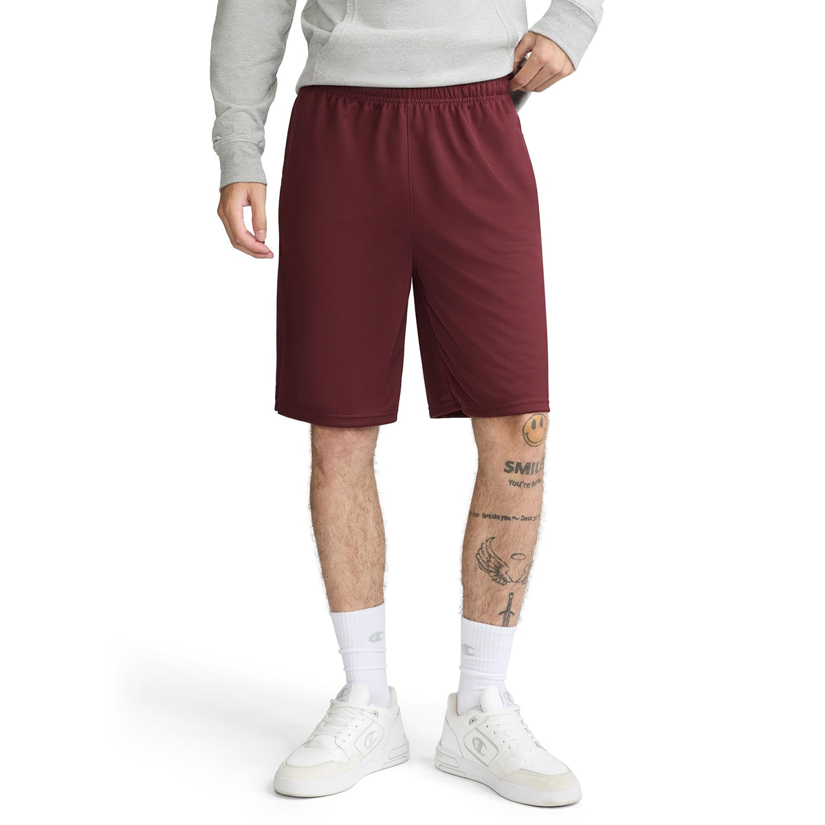 Champion Men's Sport Shorts, Standard Fit, 10 Inch Inseam, Lightweight Fabric, Moisture-Wicking