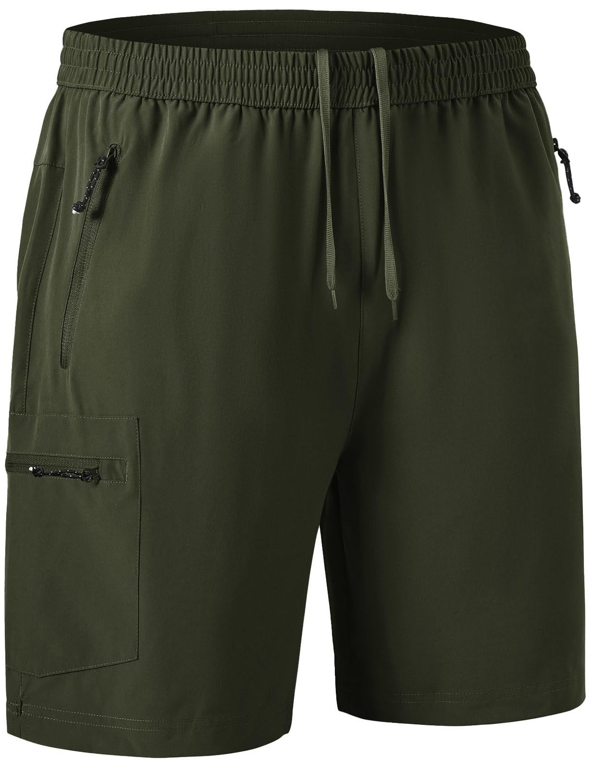 Rdruko Men's Quick Dry Hiking Shorts Lightweight Running Gym Outdoor Active Shorts with Zipper Pockets