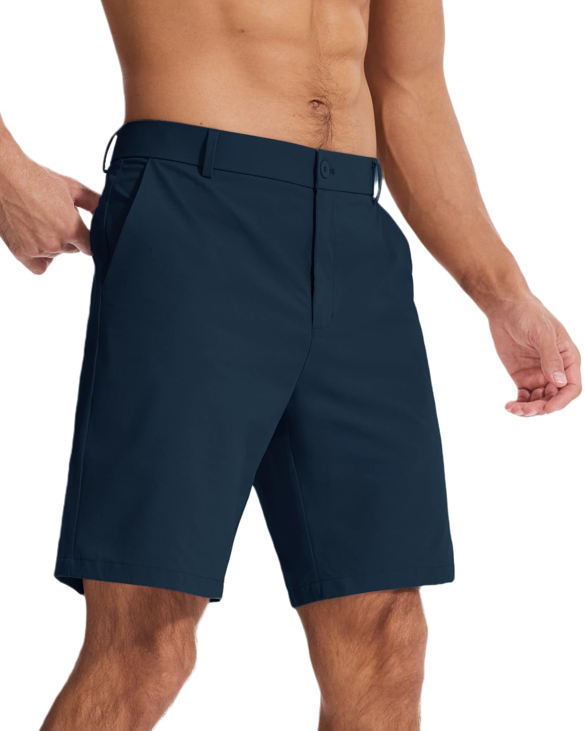 SNOWTEN Men's Classic Fit 7/9/11 Inch Golf Shorts Basic Lightweight Stretch Hiking Casual Short with 2 Pockets and 1 Hidden