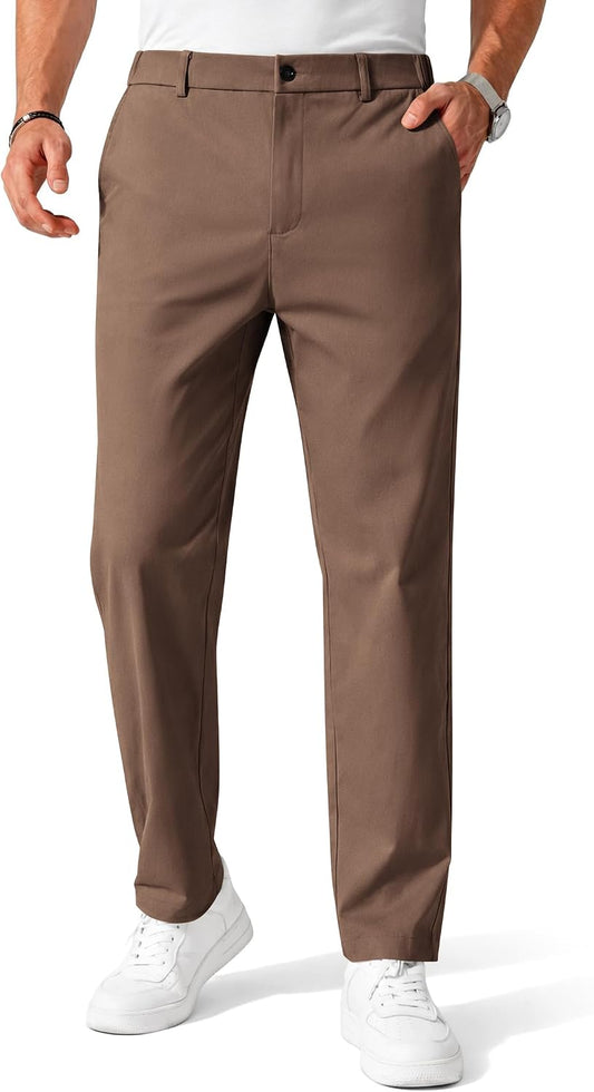 COOFANDY Mens Chino Pants Casual Business Dress Pants Stretch Golf Trousers with Pockets