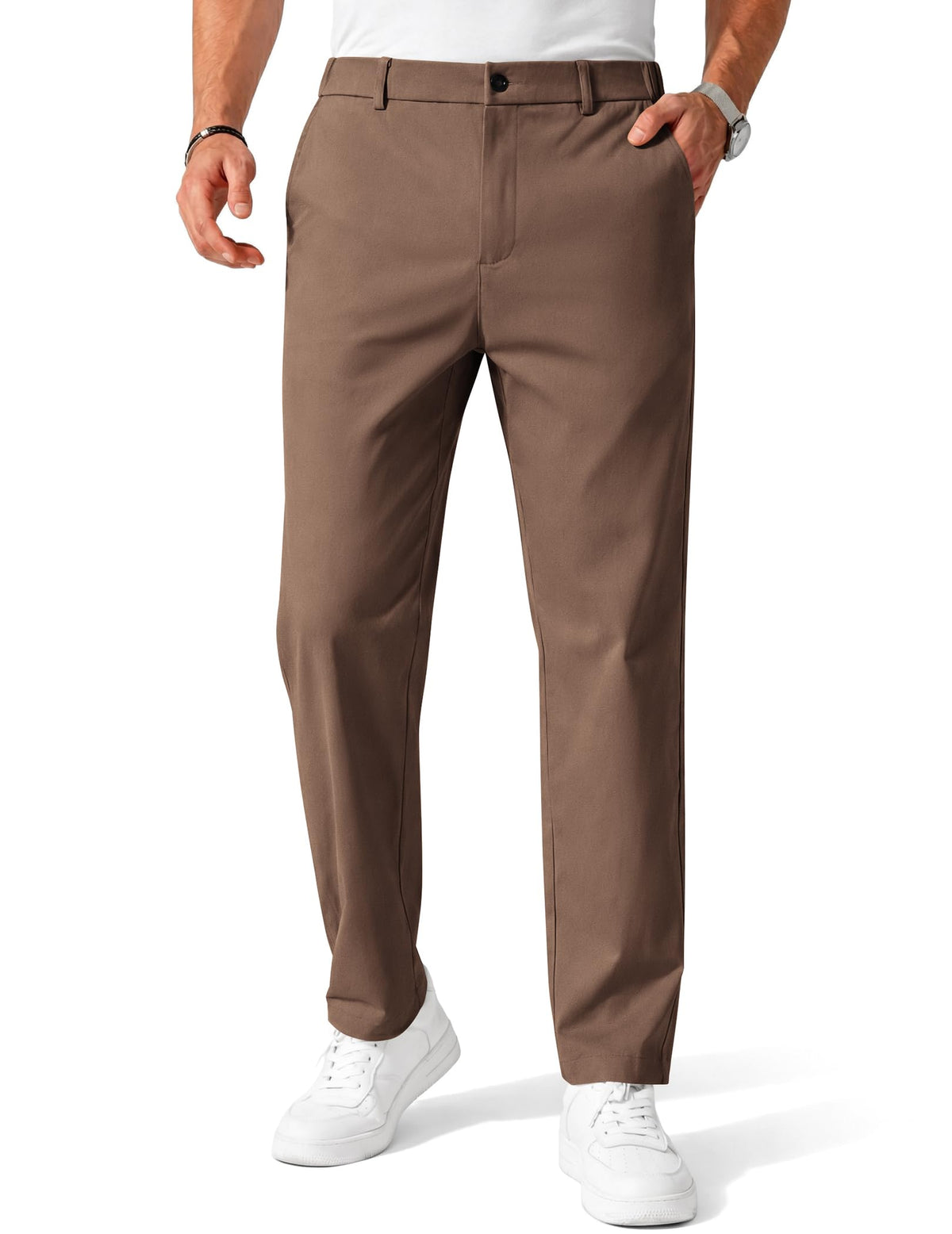 COOFANDY Mens Chino Pants Casual Business Dress Pants Stretch Golf Trousers with Pockets