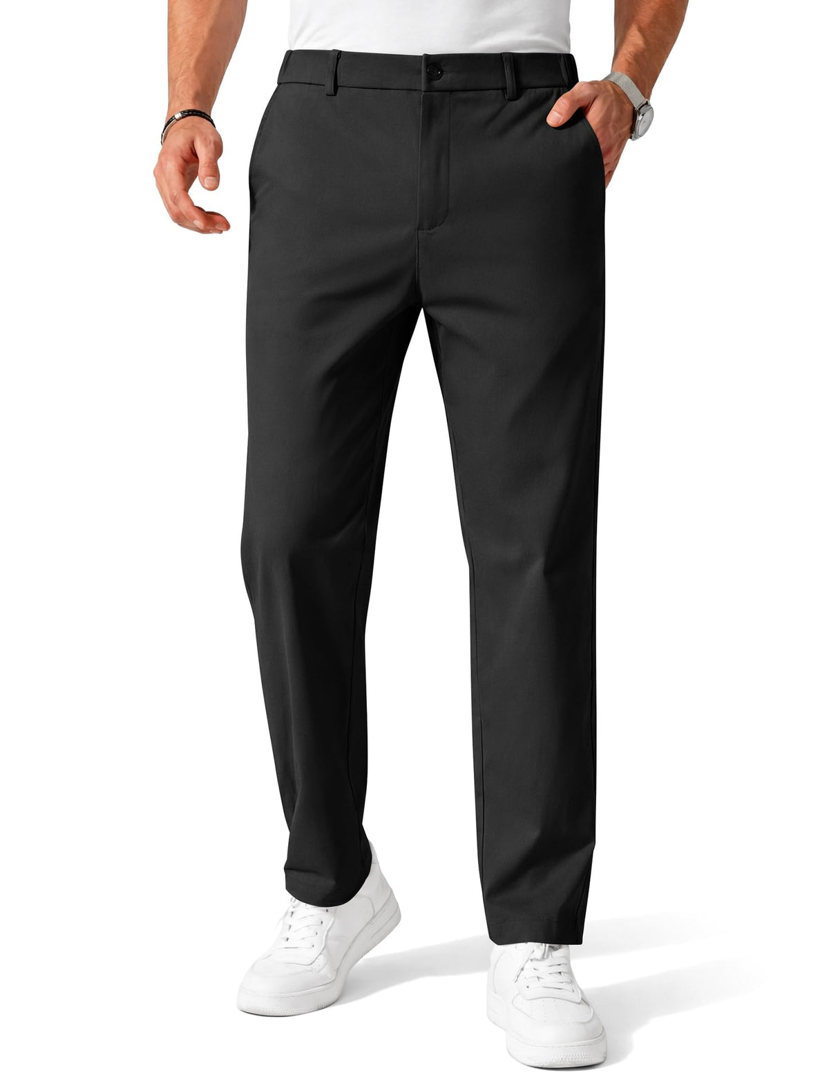 COOFANDY Mens Chino Pants Casual Business Dress Pants Stretch Golf Trousers with Pockets