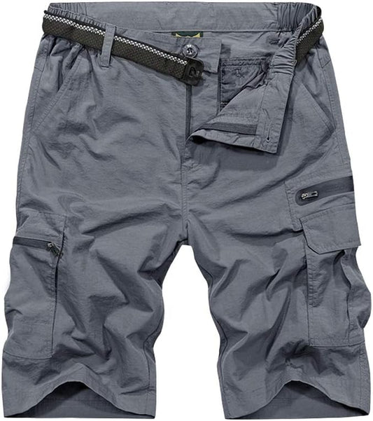 Jessie Kidden Mens Cargo Shorts Expandable Waist Quick Dry Hiking Shorts