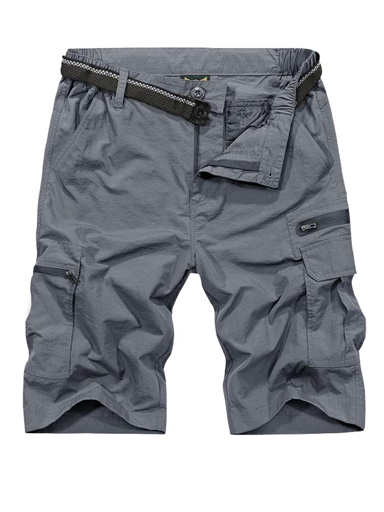 Jessie Kidden Mens Cargo Shorts Expandable Waist Quick Dry Hiking Shorts